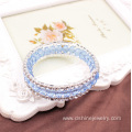 Multilayer Crystal Beaded Jewelry Rhinestone Stretch Bangle